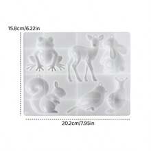 1pc 6-In-1 Animal Pendant Mold, DIY Clay Mold Suitable For Resin, Gypsum, Candle, Aromatherapy, Home Decor - Six-piece Animal Pendant Mold - View 7