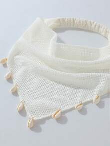1件女款手工刺繡荷葉邊頭巾，適合日常穿著與度假夏季髮飾海灘髮帶女用頭巾 - 彩色 - 查看 6