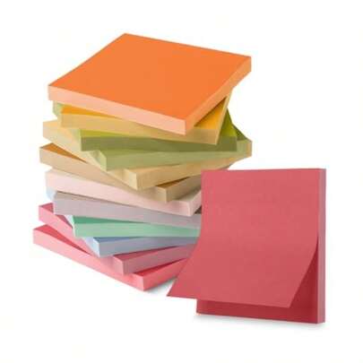 - Sticky Notes 3x3 12 Pads 720 Sheets Autumn Carnival Color Palette Sticky Notes Bulk Self-Stick Note Pads Perfect For Office School Home Study Organization