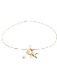 Fashionable And Sexy Beach Vacation Style Body Chain With Sea Star Shell Faux Pearl Pendant And Chain Jewelry Accessory - Multicolor - View 5