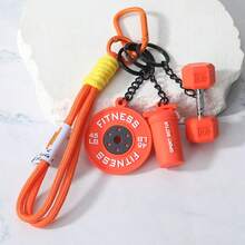 1 buah Gantungan Kunci Seri Kebugaran Mini DIY Kreatif, Liontin Dumbbell Kecil Berkualitas Tinggi yang Dapat Dilepas, Dekorasi Tas Ransel Pasangan - MultiWarna - View 24