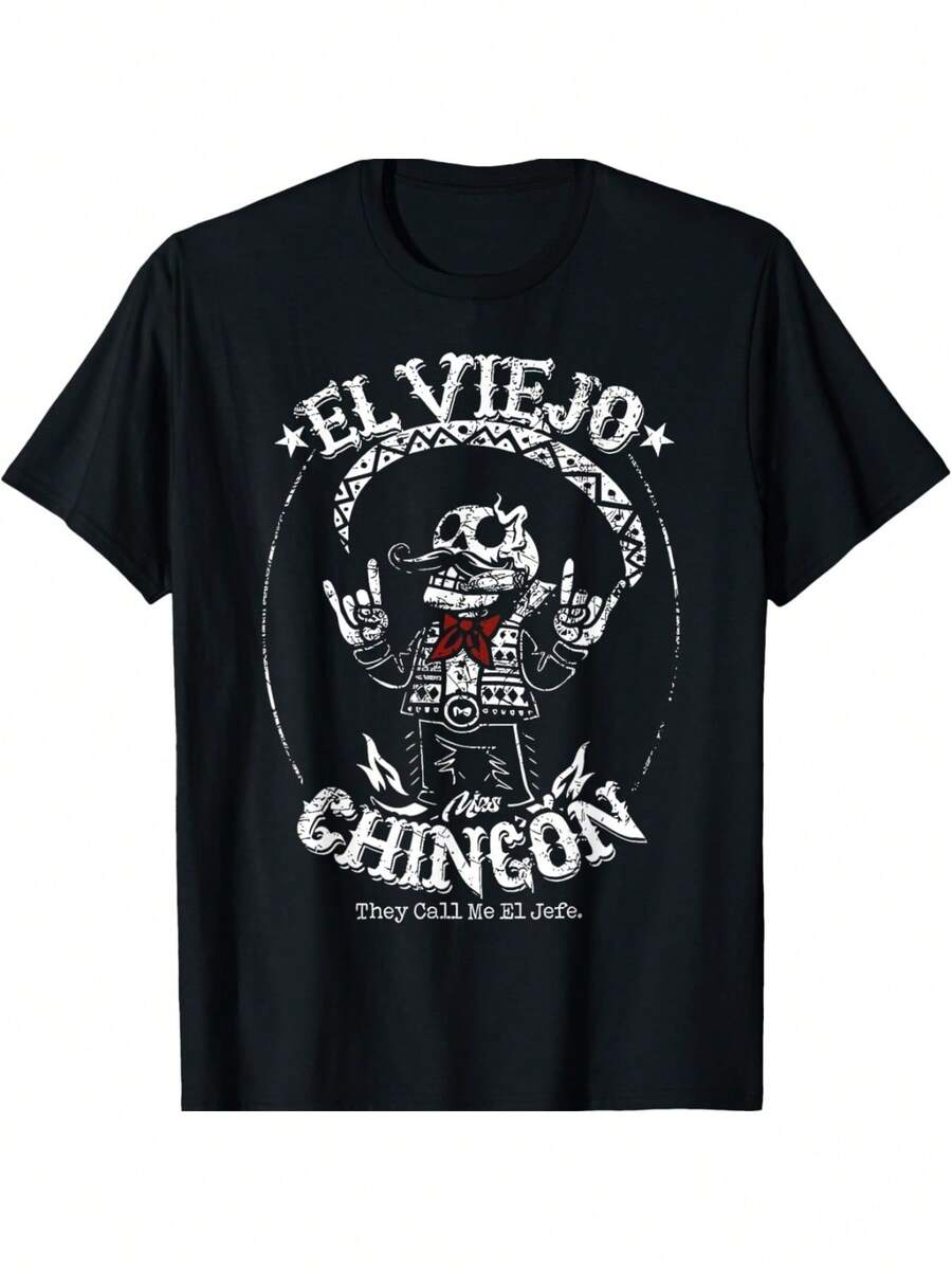 The Oldest And Coolest Cinco De Mayo Mexican T-Shirt | Short Sleeves, Crew Neck, Machine Washable, Casual Style, Perfect For All Seasons, Summer Gift. With A Crisp, Streamlined Cut, This Garment Creates A Clean And Dynamic Look. Its Relaxed Yet Flattering Silhouette Suits All Body Types, Offering A Style That Is Both Casual And With A Touch Of Elegance. - 黑色 - 查看 1