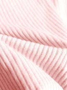 Body elegante y casual para mujer, body de manga corta y cuello redondo para uso diario - Rosa - Ver 3