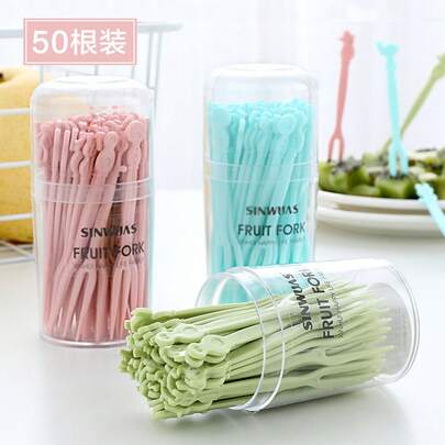 Wholesale Disposable Fruit Fork Sets, Plastic Fruit Picks, Snack Forks, Dessert Forks, Fruit Forks