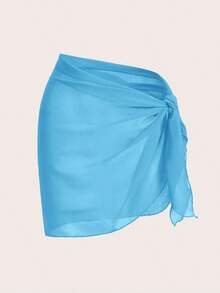 Swim Basics Cubre todo de unicolor y minimalista para mujer - Azul menta - Ver 6