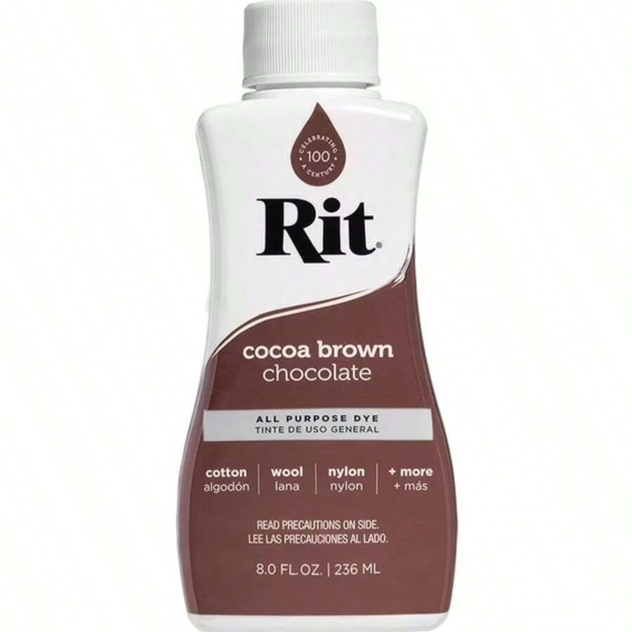 Rit Dye Liquid – Wide Selection Of Colors – 8 Oz. (Cocoa Brown) - A - View 1