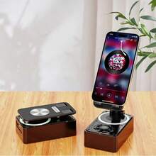 Soporte para teléfono celular con altavoz Bluetooth inalámbrico - Negro - Ver 2