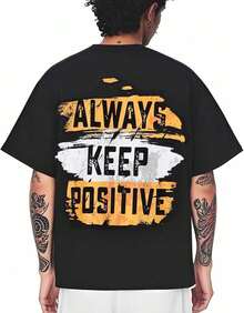 Camiseta estampada para hombre, camiseta de algodón de talla grande para hombre, camiseta cómoda, moderna y casual, adecuada para uso diario. KHIU - Negro - Ver 12