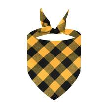 Cute Pet Dog Bandana, Saliva Bib, Triangle Scarf, Allows Dogs To Be Happy, Suitable For Pets At Home, Plaid Dog Scarf, Reversible Checkered Bib Scarf, Washable Christmas Dog Scarf, Accessories For Boys And Girls, Birthday Gift, Green/Black/Blue/Red Square Dog Bib, Reversible Scarf, Adjustable, Suitable For Small To Large Dogs And Cats (Checkered Size Random) - Multicolor - View 14