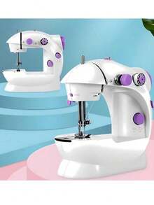 Máquina De Coser Portatil Mini. Maquinita Electrica De Costura Altamente Multifuncional Para El Hogar. - Blanco - Ver 2