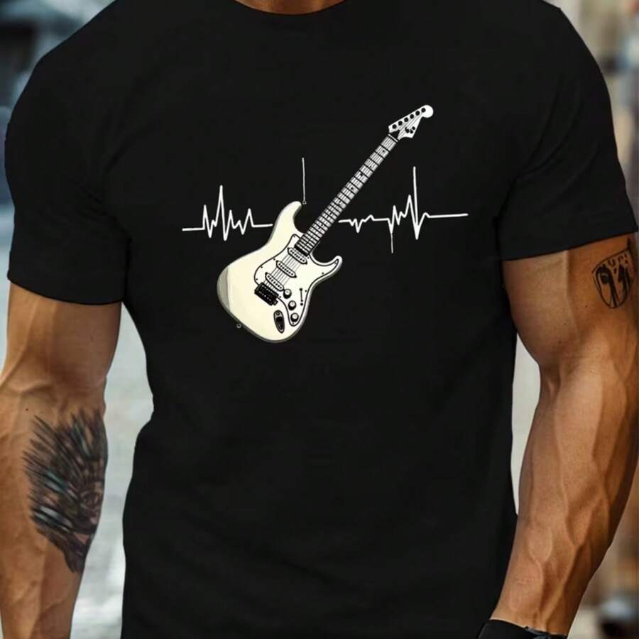Camiseta impresa para hombres y mujeres - Negro - Ver 1