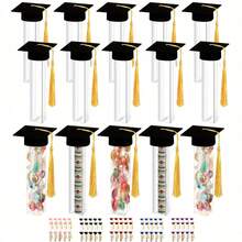 24pcs/12pcs/1pc 2026 Graduation Candy Jar Gift Set, Includes Mini Graduation Cap And Candy Box, Suitable For 2026 Adult Graduation Party Guests, DIY Graduation Party Supplies, Graduation Candy Box, Graduation Cap Jar Container DIY Graduation Party Favors - Multicolor - View 8
