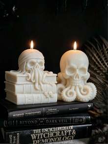 Khuôn nến silicon hình đầu lâu bạch tuộc Cthulhu, phong cách Gothic u tối, hình khối 3D lập thể, thích hợp cho Halloween, tiệc theo chủ đề đen tối. Chất liệu silicon mềm dễ lấy nến ra khỏi khuôn và có thể tái sử dụng, thuận tiện cho việc vệ sinh, tương thích với nến thơm, đồ trang trí bằng thạch cao, đồ tự làm bằng nhựa, có thể dùng làm đồ trang trí nhà cửa, quà tặng ngày lễ, lý tưởng cho những người yêu thích thủ công để tạo ra một bầu không khí huyền bí. - Sọ Bạch tuộc Cthulhu - Xem 1