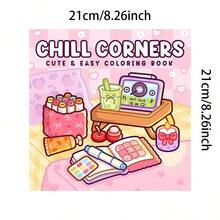 1 Adult & Teenage DIY Coloring Book, Cute & Comfortable Themed, Helpful For Stress Relief. The Coloring Book Design Is Bold & Simple, Suitable For Relaxation, Entertainment And Soothing Emotions. A Perfect Gift For Family & Friends, Also A Must-Have Coloring Book For Back To School Season. Pens Not Included. - Single Piece - View 12