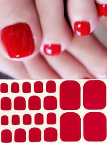 Nail Art Toe Stickers, Cartoon Heart & Geometric Patterns, Multicolor Glitter, Versatile Mixed Design, Easy Application With Scraper - 彩色 - 查看 7