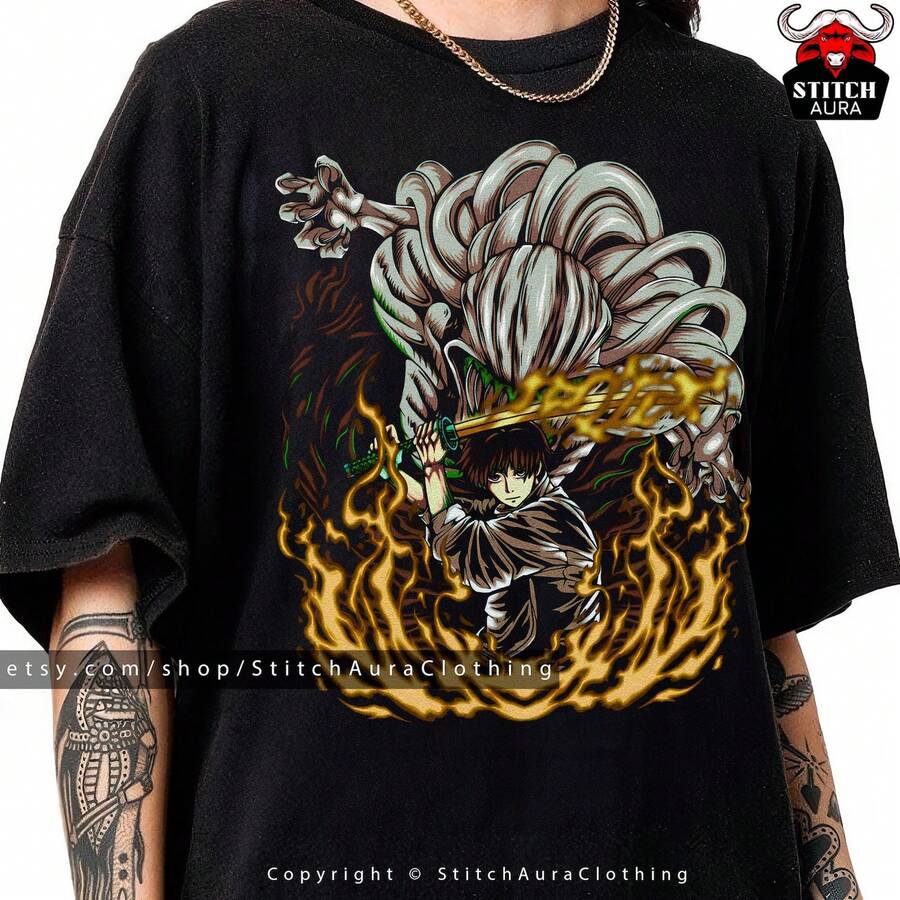 Y1uta O1kkotsu Cosplay Shirt Gift For G1eto Suguru, Mahito For Toji, JJK Poster, NobaraKugisaki Shirt For Aoi Todo, G1ojo Satoru JJK Sukuna Earrings - 黑色 - 查看 1
