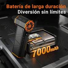 BiLOLLY Aspirador de polvo eléctrico: aspirador de aire comprimido de 150 000 RPM, batería recargable de 7000 mAh, secador de aire con tres velocidades ajustables, reutilizable, ideal para teclados de ordenador, uso en exteriores, automóviles y hogar. Un regalo perfecto para el Día del Padre. - Negro - Ver 9