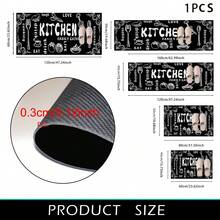 1pc Kitchen Mat With Cooking Pattern, Non-Slip Floor Rug For Home Gathering, Party Decoration, Kitchen, Hallway, Bathroom, Laundry Room, Quick Dry Carpet - Multicolor - View 15
