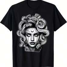 Camiseta impresa para hombres y mujeres - Negro - Ver 1