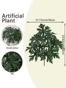 1/3株仿真番木瓜（Carica Papaya L.）绿植，人造植物，非常适合用于婚礼花束、餐桌摆饰、墙面装饰和家居装饰。适用于客厅、卧室、婚礼、派对和活动装饰。是馈赠佳品，也适合批发。 - 綠色-C - 查看 3