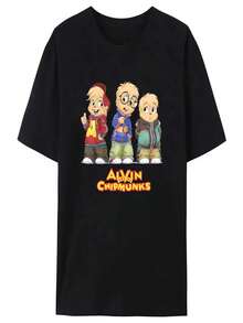 Unisex Red T-Shirt S_P Movie Promotion Adult Anime And Geek T-Shirt Printed T-Shirt Pure Cotton T-Shirt - 黑色 - 查看 1
