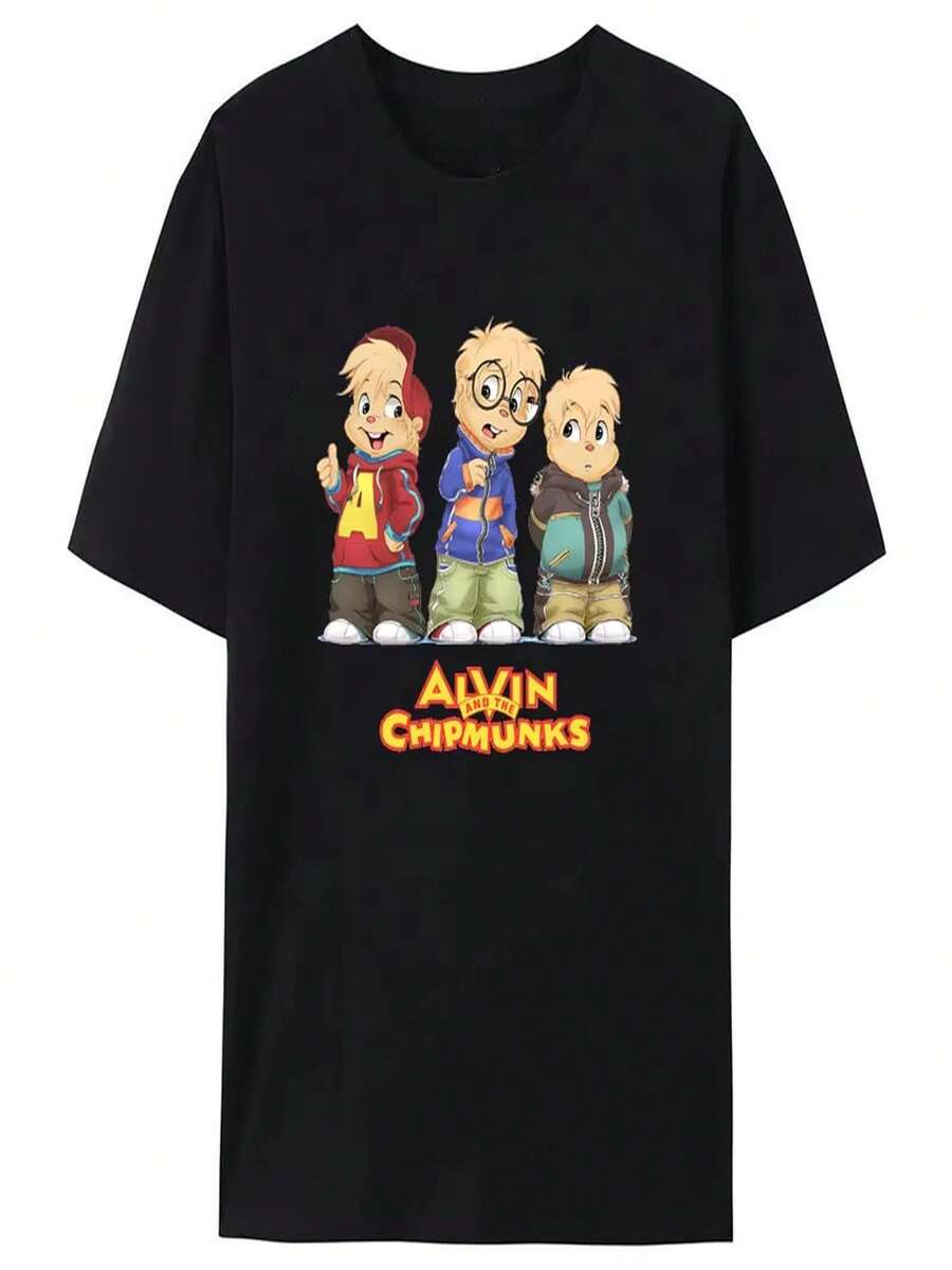 Unisex Red T-Shirt S_P Movie Promotion Adult Anime And Geek T-Shirt Printed T-Shirt Pure Cotton T-Shirt - 黑色 - 查看 1