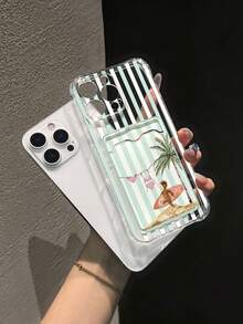 Ốp điện thoại kiêm ví đựng thẻ đa năng trong suốt hình khỉ dừa, tương thích với iPhone 17/17 Pro/17 Pro Max, 16/11/16 Pro/16 Plus/16 Pro Max/16e, 15 Pro Max, 13/14/12/XS/XR/7G/8P, và Galaxy S25/S25 Plus/S25 Ultra, A16/A36/A26/A56/A50/A12/A32/A52/A72/A51/A21S/A13/A14, S24/S24 Plus/S24 Ultra, S20/S23/S22, A53, S20 FE, S26 - Trong sáng - Xem 4
