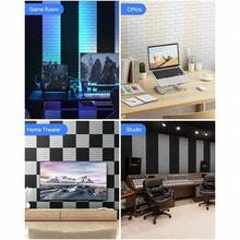 12-Pack Acoustic Panels – Self-Adhesive Brick Design | High-Density Polyester For Studio-Grade Soundproofing | Fireproof & -Friendly | Easy Peel-And-Stick Installation – Perfect For Home Studios, Offices & Gaming Rooms - Black - View 8