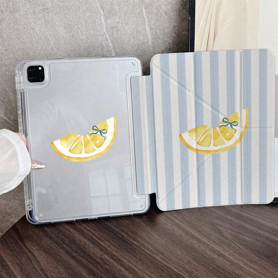 1个可爱柠檬片印花平板电脑保护套,带笔槽,兼容iPad 10.9/10.2/Air第五代/Pro11/第十代/9.7/Air 2/(第七代)/(第八代)/Air 4/5/Pro 11/第十代10.9英寸(2022款)智能保护套/Air 13(M3 2025)/Air 11(M3 2025)/Air 11(M3 2025)/11(A16 2025)/兼容Galaxy Tab S10+/S9/A9,兼容小米5/5PR/6/6PRO/7/7PRO,兼容OPPO Pad,兼容华为MatePad,兼容荣耀Pad - 彩色 - 查看 1
