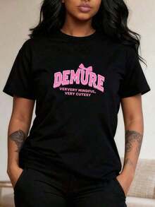StreetKorean Camiseta con Estampado Rosa para el Día de San Valentín, Casual para Mujer-2Graphic Tee - Negro 3 - Ver 6