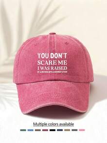 1顶水洗棒球帽，印有“你吓不倒我，我可是被一个用木勺养大的妈妈养大的”字样，复古美式简约休闲百搭时尚男女通用配饰，适合户外活动 - 水洗帽 - 查看 12