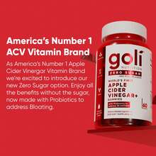 Goli Nutrition Goli Zero Sugar Trio - World's First 3-In-1 Pre, Post, Probiotic, Apple Cider Vinegar With Vitamin B12 And Probiotics, Ashwagandha & L-Theanine, Vitamin D Gummies, 90 Count (3-Bottle Set) - 60 cái (Gói 3 hộp) - Xem 10