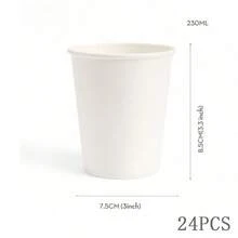 Cốc giấy dùng một lần 9 Oz, Cốc uống nước bằng giấy nhiều màu, Thích hợp cho nước, Nước ép trái cây, Cà phê hoặc Trà, Hoàn hảo cho Đám cưới, Tiệc tùng, Dã ngoại, BBQ, Du lịch và Sự kiện - trắng - Xem 7