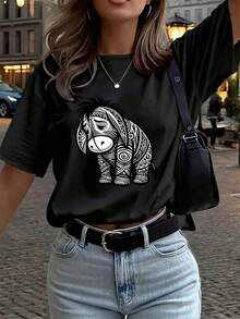 Women T-Shirts - Black - View 1