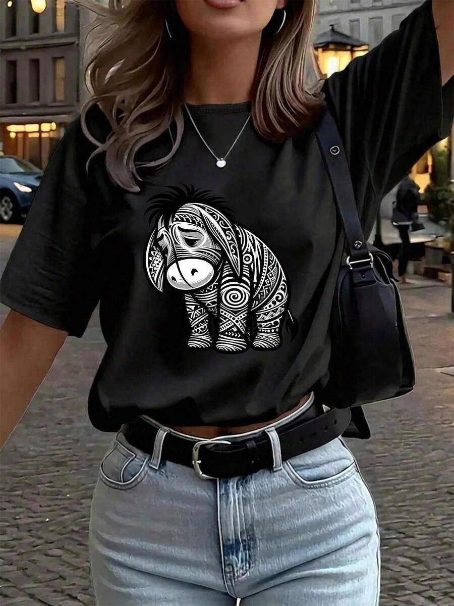 Women T-Shirts - Black - View 1