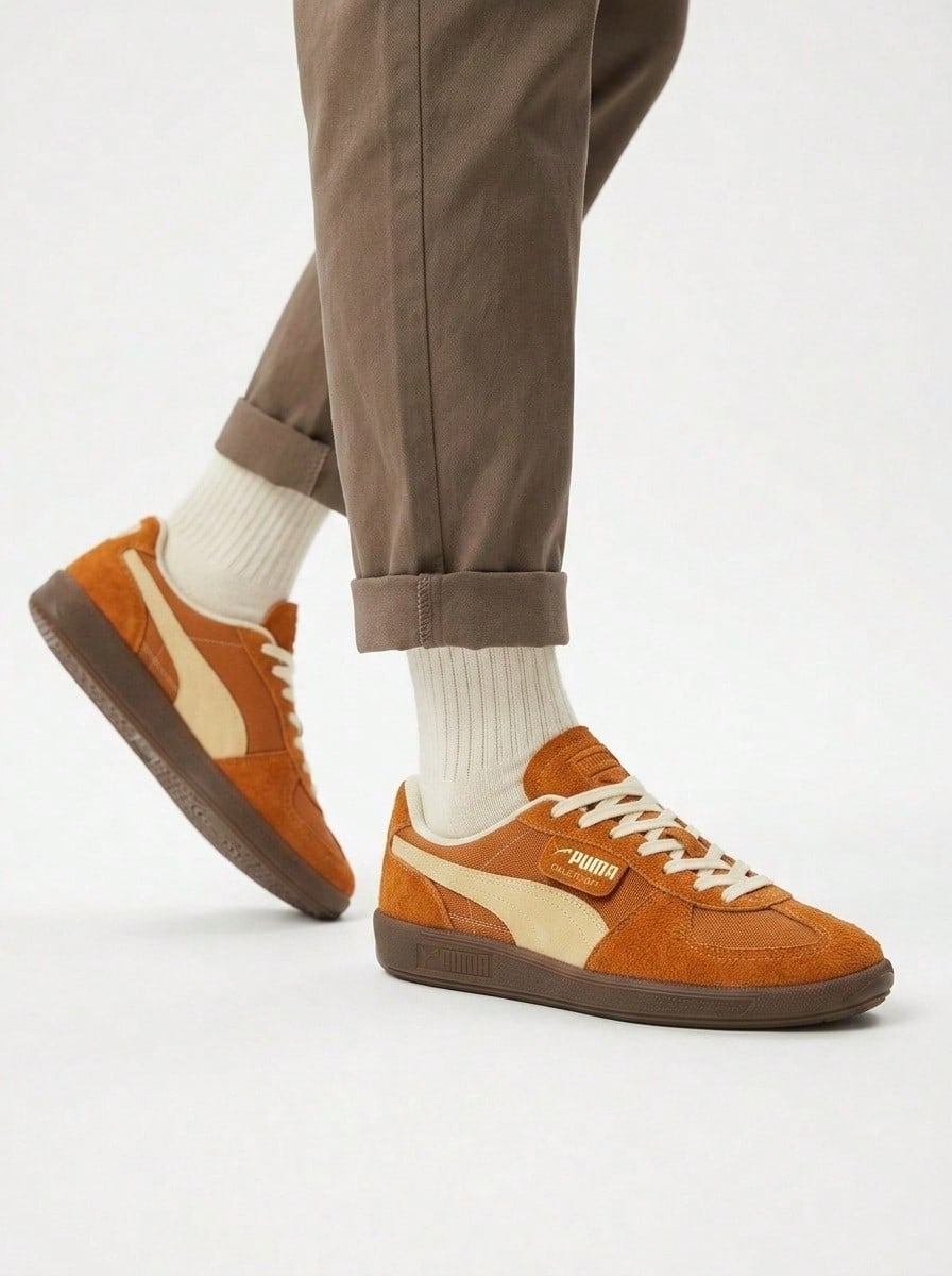 Puma Palermo Vintage Men's Sneakers Orange 39684102 - Brown Beige - View 1