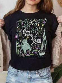 1 Piece Bayou Adventure T-Shirt, Goin' Down The Bayou T-Shirt, Princess Tiana's Bayou Adventure Ride T-Shirt, Magic Kingdom Sweatshirt, 180g 100% Cotton - 7 - 查看 7