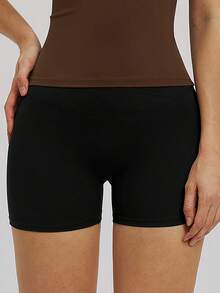 TimeOff 1 pieza Pantalones cortos deportivos de mujer con ajuste ceñido y diseño en V cruzado en la cintura - Negro - Ver 6