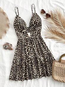 Vestido corto con estampado de limones coloridos para mujeres en vacaciones de primavera, outfit de San Valentín, atuendos de verano, vestido de cumpleaños - Multicolor 7 - Ver 1