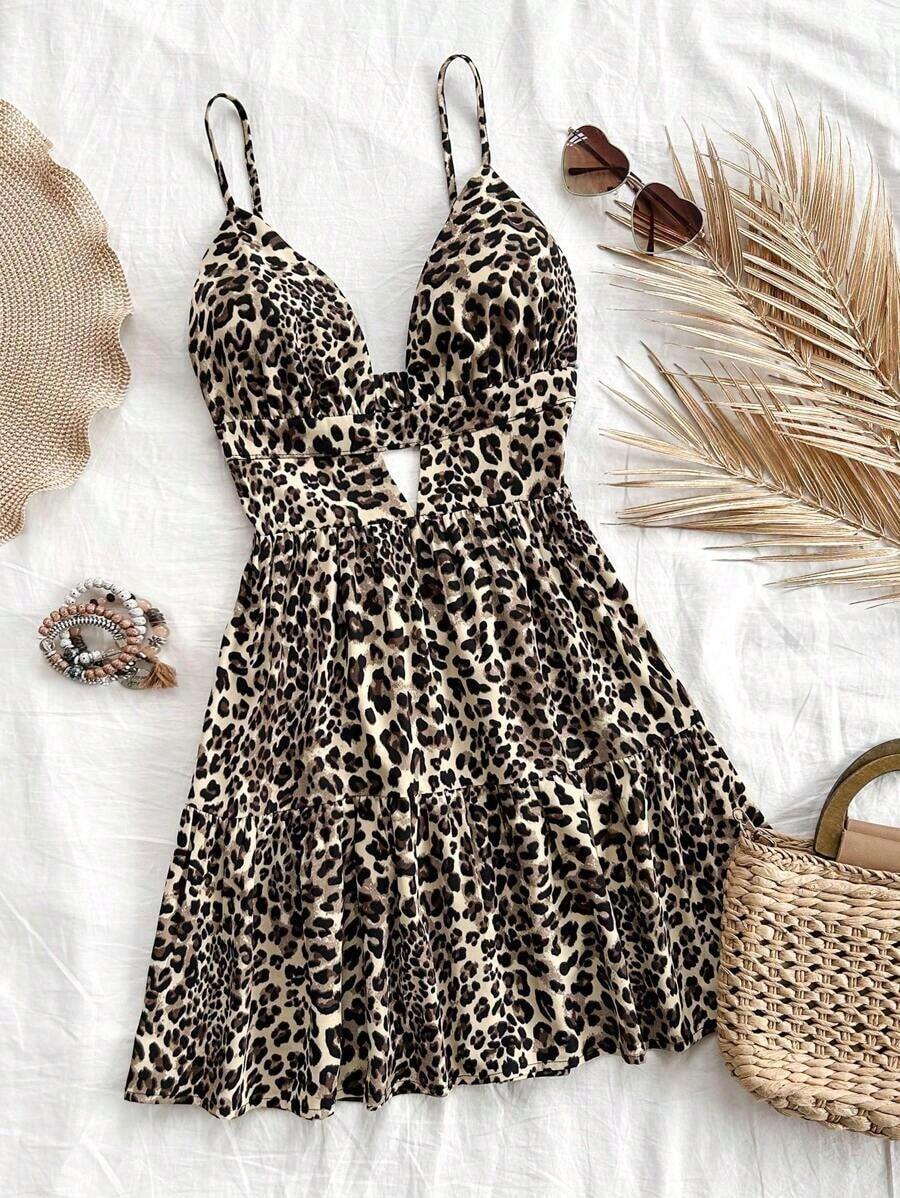 Vestido corto con estampado de limones coloridos para mujeres en vacaciones de primavera, outfit de San Valentín, atuendos de verano, vestido de cumpleaños - Multicolor 7 - Ver 1