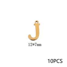 10Pcs 304 Stainless Steel 18K Gold Plated Letter Charms, Alphabet Initial Pendants For DIY Jewelry Making - Pendants - View 10