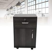 Filing Cabinet With Drawers On Wheels, Document Organizer, Modern Design For Office And Home - Black - View 3