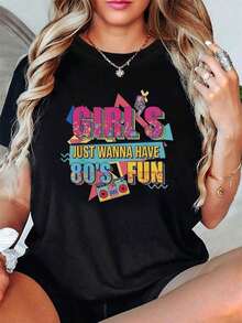 Women T-Shirts - Black - View 6