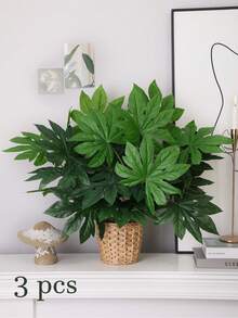 1/3 cây Fatsia Japonica nhân tạo - Cây xanh, Cây nhân tạo, Lý tưởng cho bó hoa cưới, trang trí bàn tiệc, trang trí tường, trang trí nhà cửa. Thích hợp cho phòng khách, phòng ngủ, đám cưới, tiệc tùng và trang trí sự kiện. Hoàn hảo làm quà tặng và bán sỉ. - màu xanh lá - Xem 7