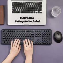 MOFII Sweet 2.4G Wireless Keyboard & Mouse Combo Plug And Play 10M Transmission Silent 104 Keys Multimedia Shortcuts 3 Speed DPI Mouse Compatible Windows Android For Office Home Use Batteries Not Included - View 16