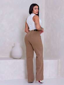Wide Leg - Chocolate Brown - View 4