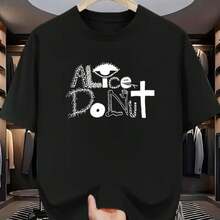 Camiseta impresa para hombres y mujeres - Negro - Ver 1