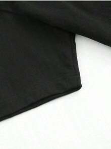 Women's & Men's Camiseta esencial de manga corta para mujer, de algodón puro estampado, con diseño gráfico, cuello redondo, suave y transpirable, versátil, adecuada para el uso diario, ¡un imprescindible para mujeres a la moda!Camisetas de Algodón Transpirables con Estampado para Mujer, Uso Diario Casual - Negro - Ver 3