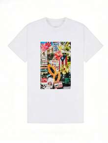 Camiseta de manga corta con cuello redondo suave y casual de verano para mujer, tops para salir, vintage, camisetas divertidas, Gen Z, tops, curvas, ropa Y2K, algodón, Italia, Grecia, curvas, tops para damas, tops lindos, camisetas gráficas, conjuntos de vacaciones para mujer, conjuntos de primavera, estilo callejero americano, casual deportivo, vestido degradado, estilo unisex, estilo casual urbano, casual, jersey, camisetas holgadas, ropa de calle retro, estilo de los 90, estilo de los 2000, subcultura, estilo europeo, top negro, tops blancos, conjuntos de fiesta de los 90. Blanco - Blanco - Ver 6