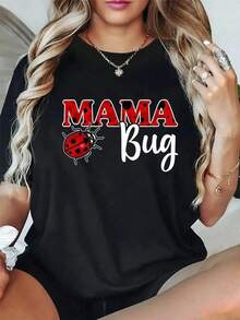 Camiseta negra de diseño sencillo para mujer - Ligera, transpirable, de corte holgado, manga corta, cuello redondo |   Camiseta casual y elegante para uso diario, adecuada para todas las estaciones, lavable a máquina, camiseta de color blanco puro, ideal para la oficina y el hogar. Elegante y práctica para el verano. - Negro - Ver 3